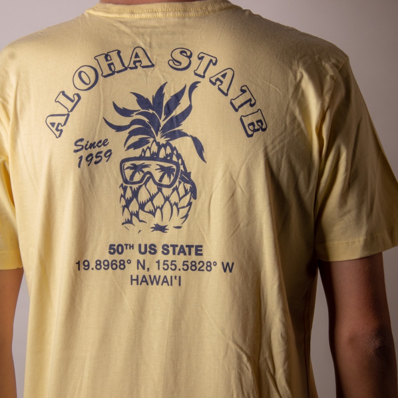 Camiseta RVCA Aloha Shop Amarelo